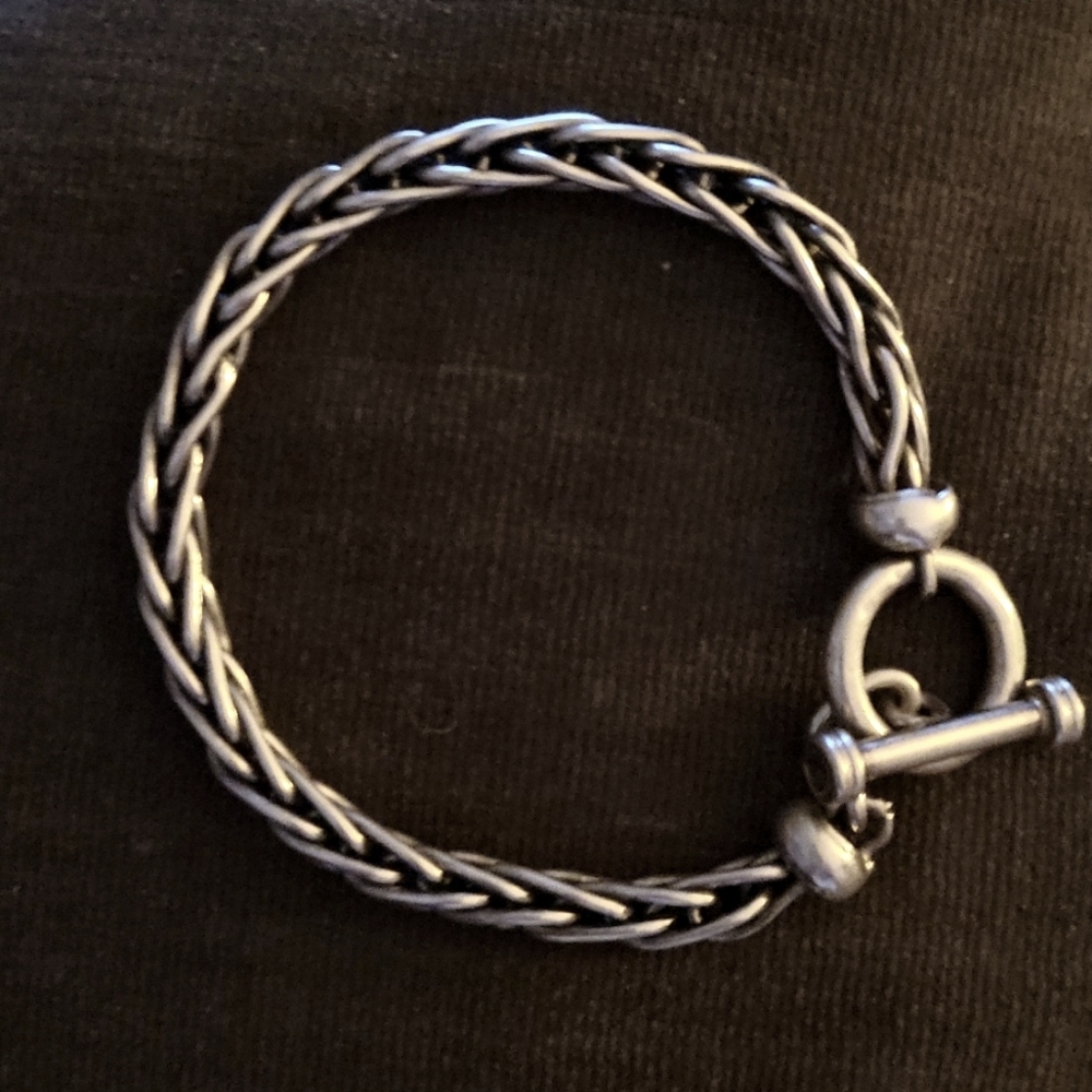 Sterling Silver bracelet from Mexico with toggle clasp.